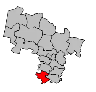 Kanton na mapě arrondissementu Mont-de-Marsan