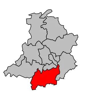 Kanton na mapě arrondissementu Vendôme