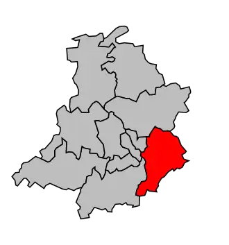 Kanton na mapě arrondissementu Vendôme
