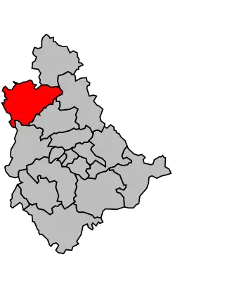 Kanton na mapě arrondissementu Le Puy-en-Velay