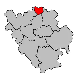 Kanton na mapě arrondissementu Yssingeaux
