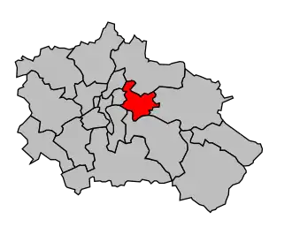 Kanton na mapě arrondissementu Orléans