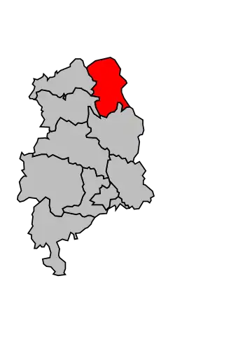 Kanton na mapě arrondissementu Figeac