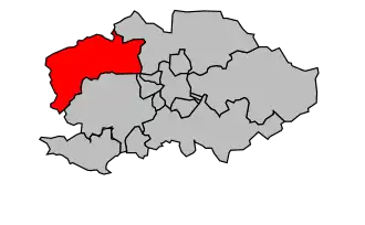 Kanton na mapě arrondissementu Reims