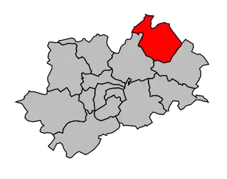 Kanton na mapě arrondissementu Chaumont
