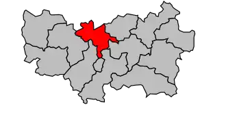 Kanton na mapě arrondissementu Mayenne