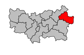 Kanton na mapě arrondissementu Mayenne