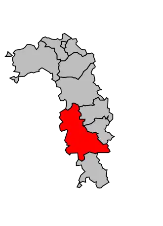 Kanton na mapě arrondissementu Briey