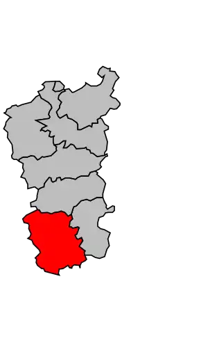 Kanton na mapě arrondissementu Commercy