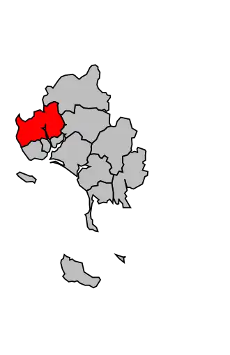 Kanton na mapě arrondissementu Lorient