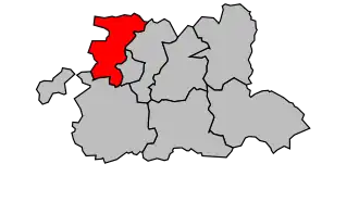 Kanton na mapě arrondissementu Cambrai