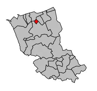 Kanton na mapě arrondissementu Dunkerque
