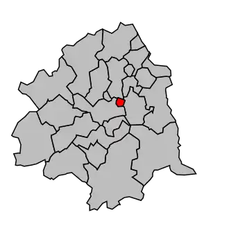 Kanton na mapě arrondissementu Lille