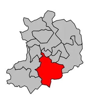 Kanton na mapě arrondissementu Valenciennes