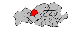 Kanton na mapě arrondissementu Lens