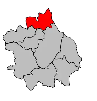 Kanton na mapě arrondissementu Ambert