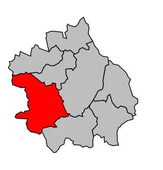 Kanton na mapě arrondissementu Ambert