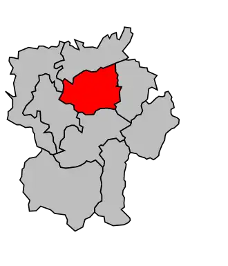Kanton na mapě arrondissementu Bagnères-de-Bigorre