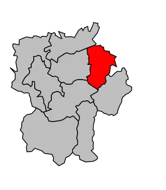 Kanton na mapě arrondissementu Bagnères-de-Bigorre