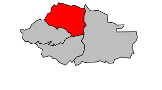 Kanton na mapě arrondissementu Guebwiller