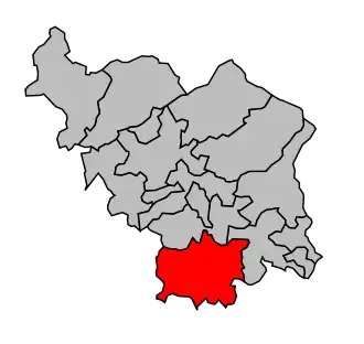 Kanton na mapě arrondissementu Lure