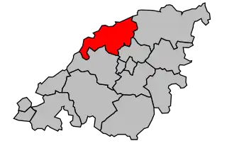 Kanton na mapě arrondissementu Chalon-sur-Saône