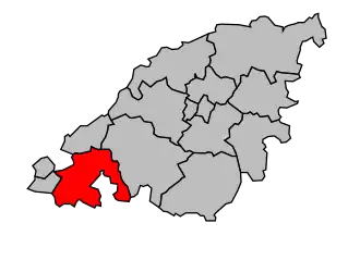Kanton na mapě arrondissementu Chalon-sur-Saône