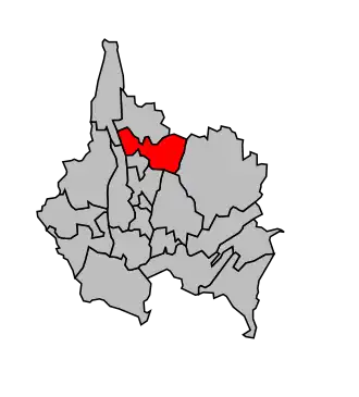 Kanton na mapě arrondissementu Chambéry