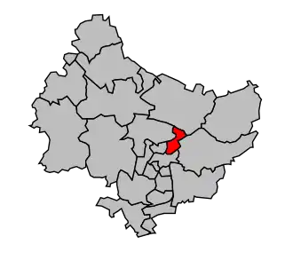 Kanton na mapě arrondissementu Rouen