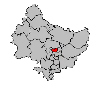 Kanton na mapě arrondissementu Rouen