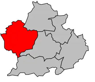 Kanton na mapě arrondissementu Fontainebleau