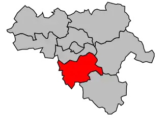 Kanton na mapě arrondissementu Meaux