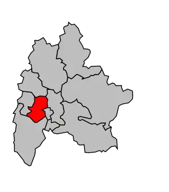 Kanton na mapě arrondissementu Melun