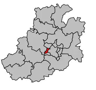 Kanton na mapě arrondissementu Amiens