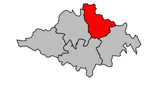Kanton na mapě arrondissementu Montdidier