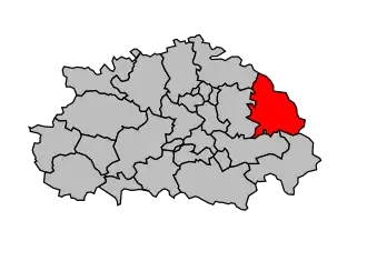 Kanton na mapě arrondissementu Albi