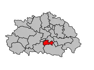 Kanton na mapě arrondissementu Albi