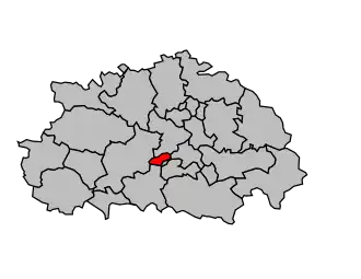 Kanton na mapě arrondissementu Albi