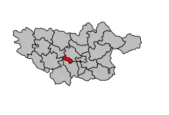 Kanton na mapě arrondissementu Castres