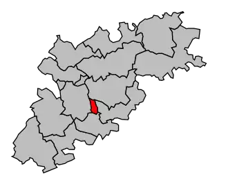 Kanton na mapě arrondissementu Montauban