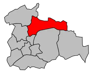 Kanton na mapě arrondissementu Carpentras