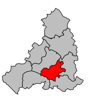 Kanton na mapě arrondissementu Fontenay-le-Comte