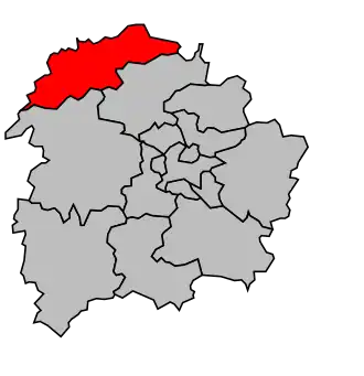 Kanton na mapě arrondissementu Poitiers