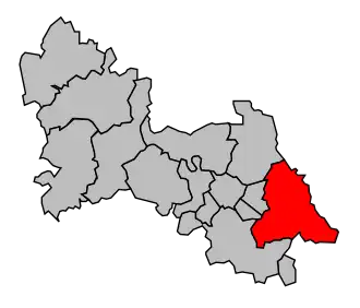 Kanton na mapě arrondissementu Châtellerault
