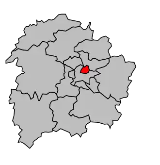 Kanton na mapě arrondissementu Poitiers