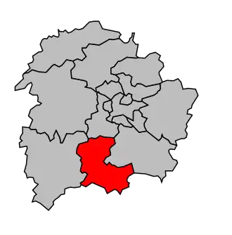 Kanton na mapě arrondissementu Poitiers