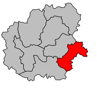 Kanton na mapě arrondissementu Bellac