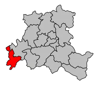 Kanton na mapě arrondissementu Épinal