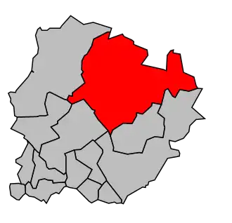 Kanton na mapě arrondissementu Sarcelles