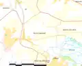 Mapa obce Bourg-Madame a jejího blízkého okolí